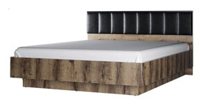 Кровать JAGGER 160М N с подъемником (дуб монастырский/черный) АНРЭКС