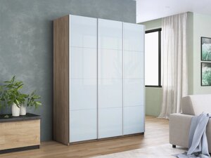 Шкаф-купе Прайм 3-х дверный 1800х570х2300 (Стекло белое) Е1 мебель