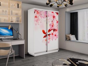 Шкаф-купе 2-х дверный Экспресс-2 1400х450/600х2200/2400 (Фотопечать сакура) Е1 мебель
