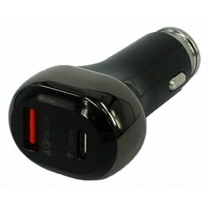 1USB + USB Type-C 312PD - автомобильное зарядное устройство, черная