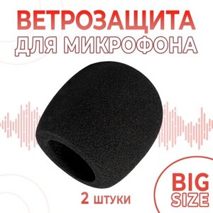 (2 штуки) Поп фильтр (большой размер)/ ветрозащита для микрофона / поп-фильтр для студийных микрофонов