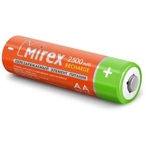 Аккумулятор АА Mirex HR6 2500мА/ч Ni-Mh в блистере 4шт.
