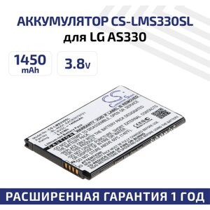 Аккумулятор (аккумуляторная батарея, АКБ) CameronSino CS-LMS330XL, BL-46ZH для LG AS330, AS375, 3.8В, 1450мАч, 5.51Вт, Li-Pol