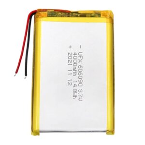 Аккумулятор (батарея) 606090 два провода 4000mAh 3,7v (90х60х6 мм)