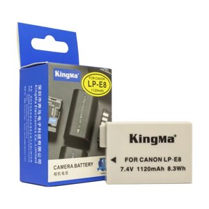 Аккумулятор, сменная батарея Kingma LP-E8 для фото/видео камер Canon (1120 mAh)