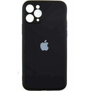 Apple iPhone 13 pro под оригинальный чёрный чехол для эпл айфон 13 про Silicone case, замша, утолщённый, противоударный