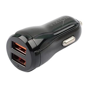 Автомобильное зарядное устройство для телефона VIXION U25 Quick Charger 3.0 (1-USB/2.1A;1-USB/3.1A) (черный)