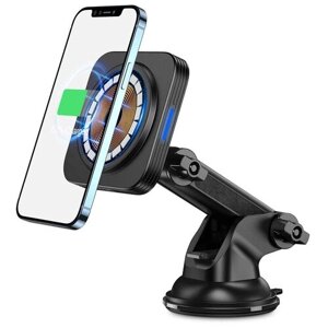 Автомобильный держатель с магнитной беспроводной зарядкой ESR HaloLock Dashboard Wireless Charger для iPhone 12 с поддержкой MagSafe, черный