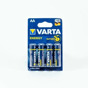Батарейка алкалиновая Varta Energy, AA, LR6-4BL, 1.5В, блистер