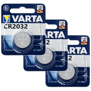 Батарейка CR2032 3V Varta Blister, 3 шт.