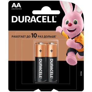 Батарейка Duracell AA, в упаковке: 2 шт.