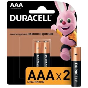 Батарейка Duracell Basic AAA, в упаковке: 2 шт.