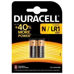 Батарейка Duracell N/LR1, в упаковке: 2 шт.