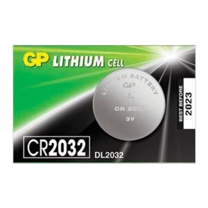 Батарейка GP Lithium CR2032 литиевая 1 в блистере (отрывной блок) CR2032-7C5, 10 шт