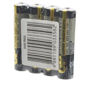 Батарейка GP Supercell 24S/R03 AAA, в упаковке: 4 шт.