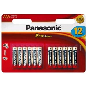 Батарейка Panasonic AAA Pro Power multi pack в блистере 12шт (LR03XEG/12BW)