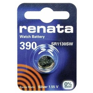 Батарейка Renata 390 SR54, в упаковке: 10 шт.
