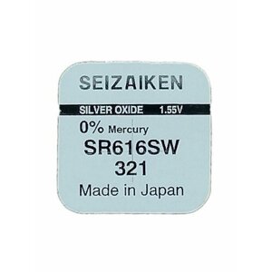 Батарейка seizaiken 321 (SR616SW) silver oxide 1.55V (1 шт)