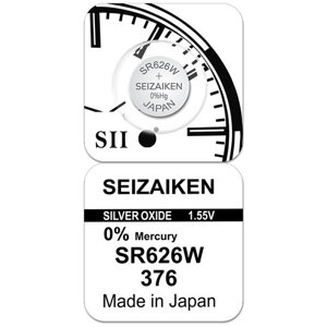 Батарейка Seizaiken 376, LR66, AG4, SR626W, серия "W"энергоемкая)