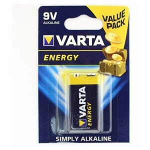 Батарейка щелочная VARTA 6LF22 (6LR61) Energy 9V (Крона)