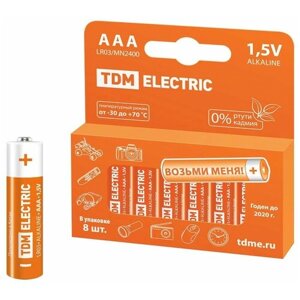 Батарейка TDM LR03 AAA alkaline 1,5V PAK-8