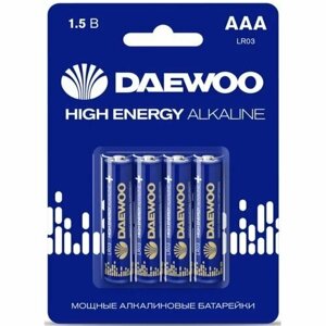 Батарейки DAEWOO LR03/4BL High Energy Alkaline