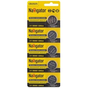 Батарейки Navigator "NBT-CR2025-BP5"