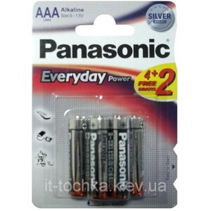 Батарейки Panasonic Everyday Power AAA щелочные 6 шт