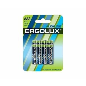 Батарейки щелочные ERGOLUX (14814) Alkaline BL8 LR03 8 шт.