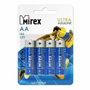 Батарейки щелочные Mirex LR6 / АА (пальчиковые) 1,5V 4 шт