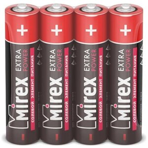 Батарейки солевая Mirex R03 / AAA 1,5V 4 шт, shrink