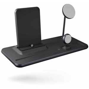 Беспроводное зарядное устройство Zens 4 в 1 MagSafe + Watch + iPad Wireless Charging Station Black (ZEDC21B/00)