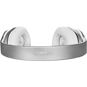 Беспроводные наушники/колонка SODO MH10, Bluetooth + AUX, 450 мАч, серебряный, 3Вт, NFC/TF/FM