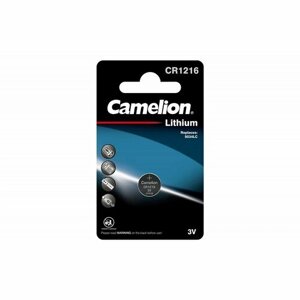 Camelion CR1216 BL-1 (CR1216-BP1, батарейка литиевая,3V), цена за 1 шт.