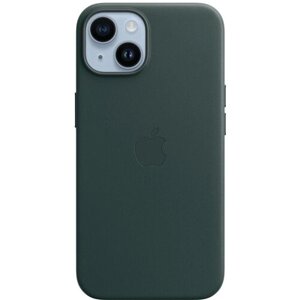 Чехол Apple iPhone 14 Leather MagSafe Forest Green (MPP53)