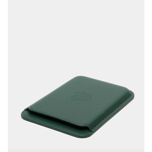 Чехол-бумажник зеленый картхолдер на iPhone с поддержкой MagSafe Leather Wallet