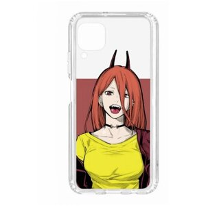 Чехол для Huawei P40 Lite Kruche Print Manga Power, пластиковая накладка, силиконовый бампер с защитой камеры, защитный прозрачный кейс с рисунком