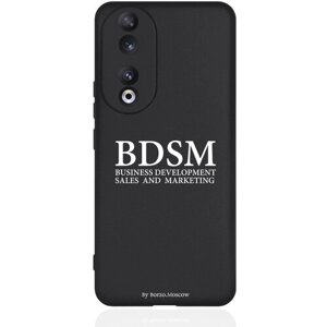 Чехол для смартфона Honor 90 Pro черный силиконовый BDSM (business development sales and marketing)
