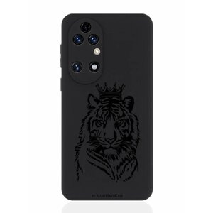 Чехол для смартфона Huawei P50 черный силиконовый Тигр с Короной