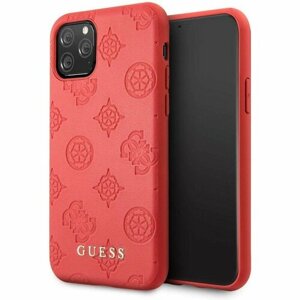 Чехол Guess 4G Peony Debossed Hard PU для Apple iPhone 11 Pro Max (красный)