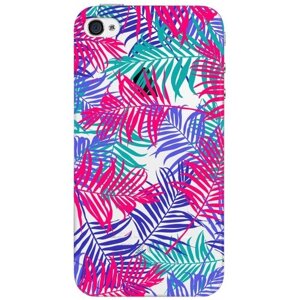 Чехол и защитная пленка для Apple iPhone 4/4S Deppa Art Case Jungle пальмы