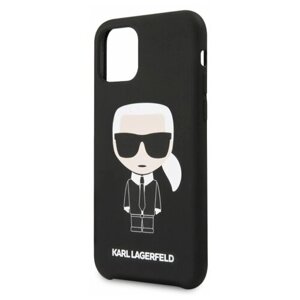 Чехол Karl Lagerfeld Karl Lagerfeld Liquid silicone Iconic Hard для Apple iPhone 11 Pro Max, черный