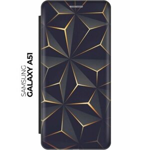 Чехол-книжка Графитовый узор на Samsung Galaxy A51 / Самсунг А51 черный