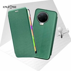 Чехол книжка KaufCase для телефона Infinix Note 12 (2023) /Note 12 Pro (X676C) (6.7"темно-зеленый. Трансфомер