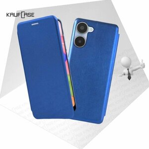 Чехол книжка KaufCase для телефона Realme 10 4G (RMX3630) (6.4"синий. Трансфомер