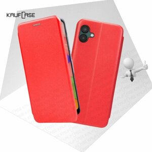 Чехол книжка KaufCase для телефона Samsung A05 (A055) (6.7"красный. Трансфомер
