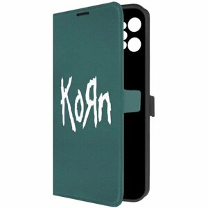 Чехол-книжка Krutoff Eco Book для Realme C31 Korn (Корн) (зелёный опал)