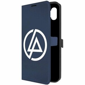 Чехол-книжка Krutoff Eco Book для Samsung Galaxy M04 (M045) Linkin Park (Линкин Парк) (синий)