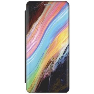 Чехол-книжка Радужные полосы на Samsung Galaxy A5 (2017) / Самсунг А5 2017 черный