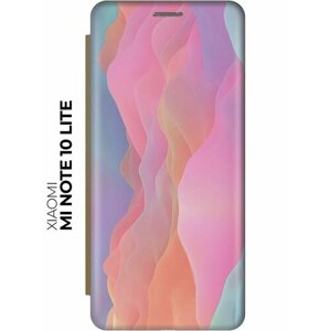 Чехол-книжка Розовая дымка на Xiaomi Mi Note 10 Lite / Сяоми Ми Ноут 10 Лайт золотой